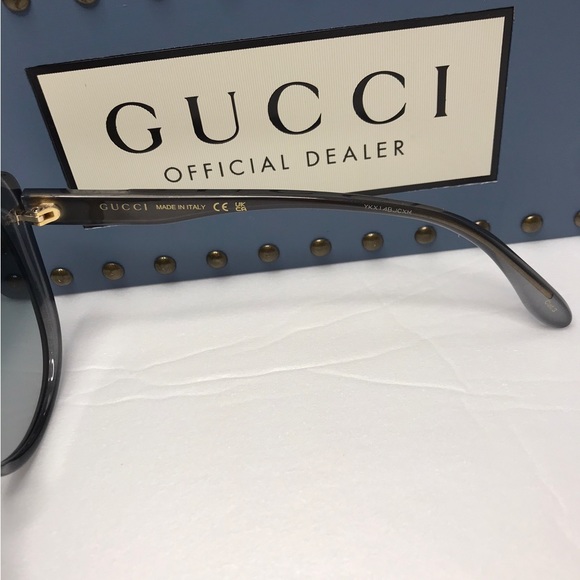 New - Gucci GG0789S-001 57 Sunglass WOMAN INJECTION Grey - Picture 13 of 15